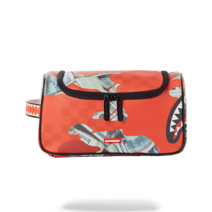 MONEY CAMO (RED) TOILETRY BAG