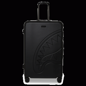 REALITY CHECK SHARKNAUTICS HARDSHELL FULL-SIZE JETBLACK LUGGAGE (GUNMETAL HARDWARE)