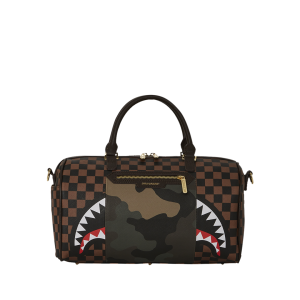 EXTERIOR GOLD ZIP POCKET SHARKS IN PARIS MINI DUFFLE