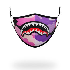 ADULT SPLIT CAMO FORM FITTING FACE MASK